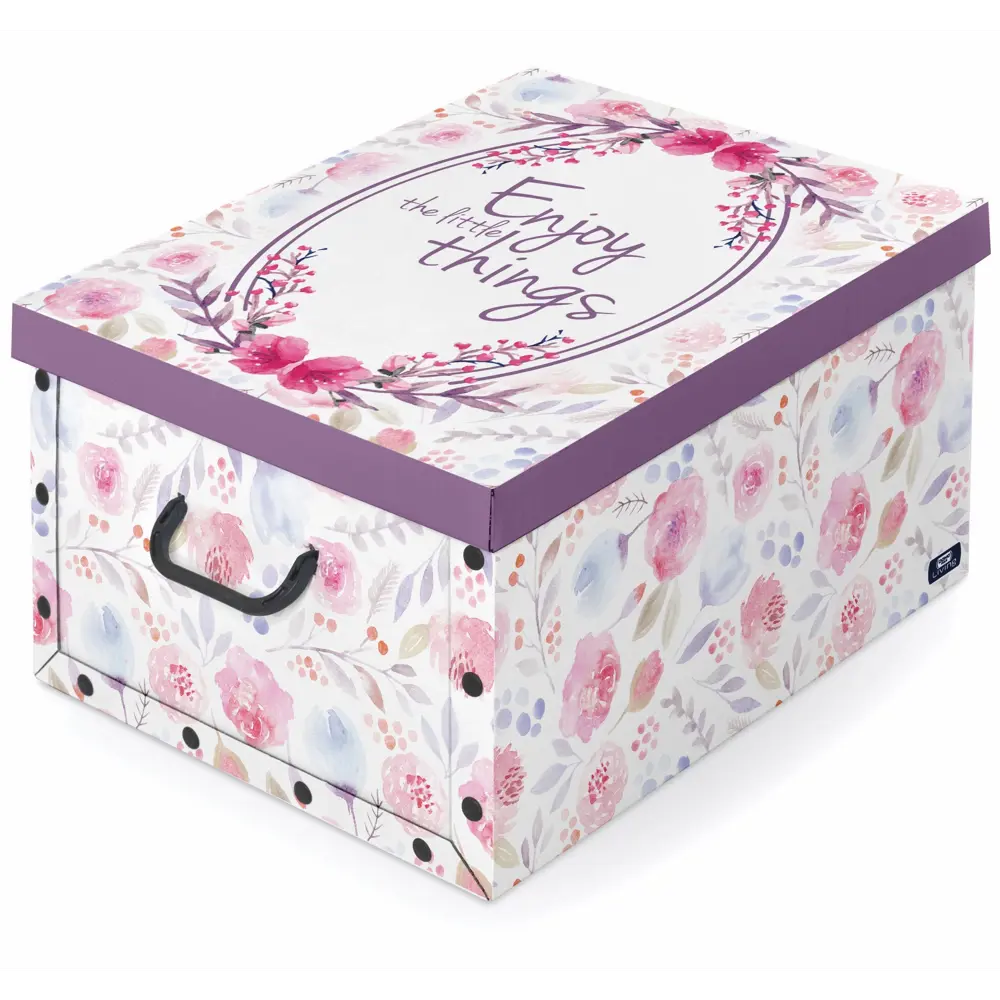 Коробка с ручками Domo Pak Цветы 39x50x24 см картон разноцветный 17152342 STLM-2046791  - Вид №1