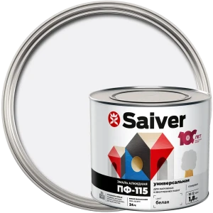 Эмаль ПФ-115 Saiver Lux глянцевая цвет белый 1.8 кг 83402337 STLM-2176112