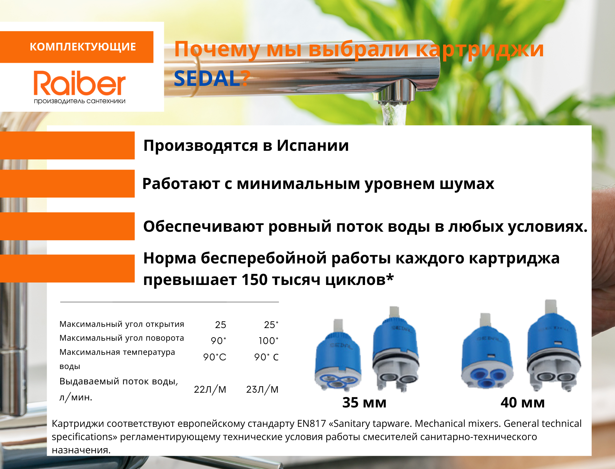 RF6901 Смеситель для кухни однорычажный с фильтром Raiber  - Вид №8