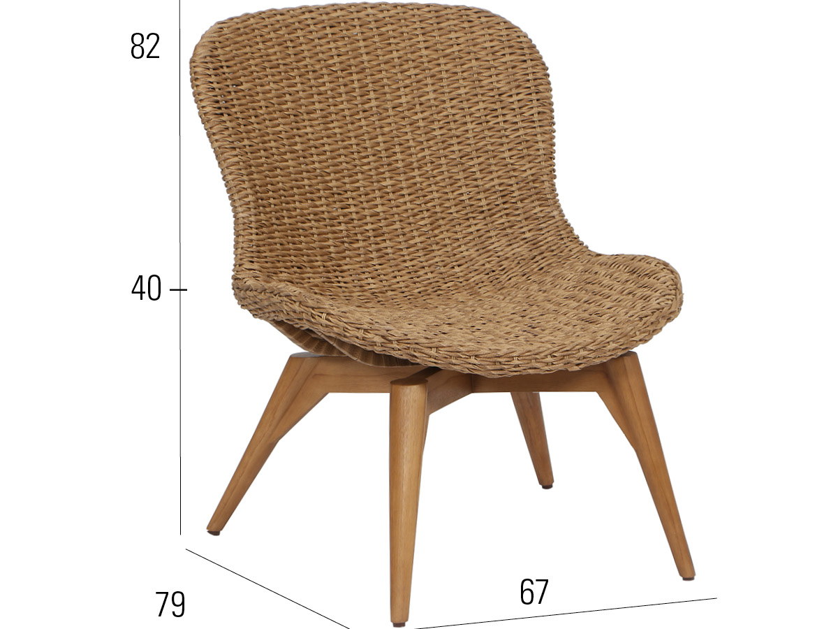 68.00.0377 Кресло Orlando Twist, натуральное Mbm  - Вид №2