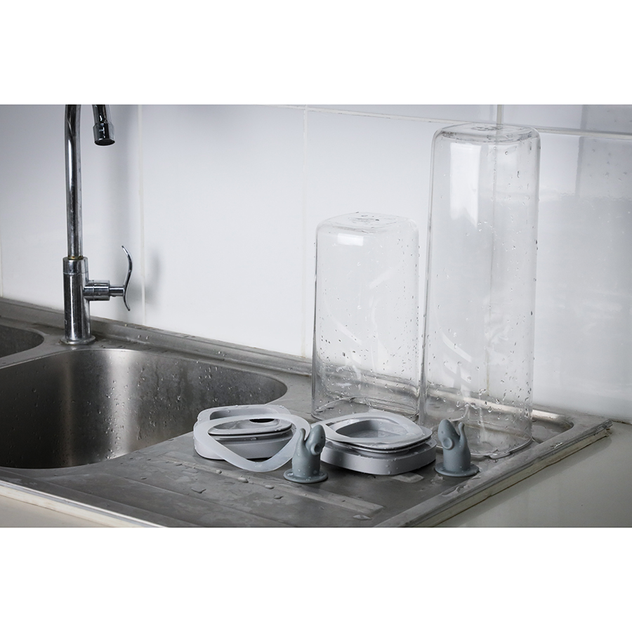 QL10347-CL-GY Контейнер для пищевых продуктов lucky mouse 2 л Qualy  - Вид №9