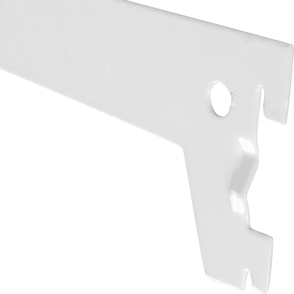 Кронштейн прямой однорядный 40 см нагрузка до 26 кг цвет белый LARVIJ STLM-2105098 - Вид №1
