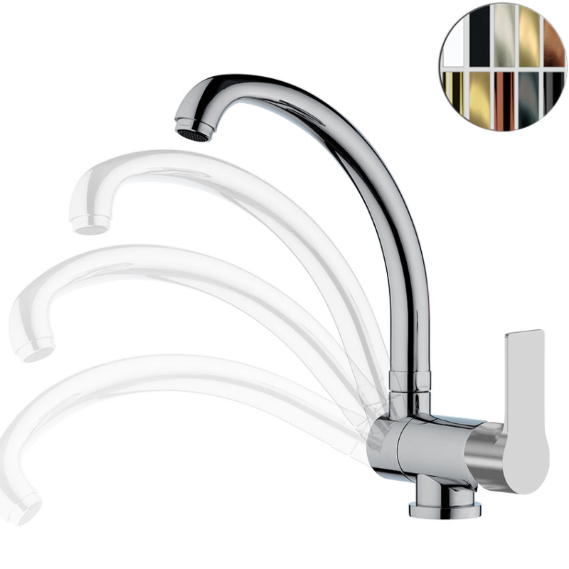 RX614R Смеситель для мойки DANIEL RUBINETTERIE Reflex - Вид №1