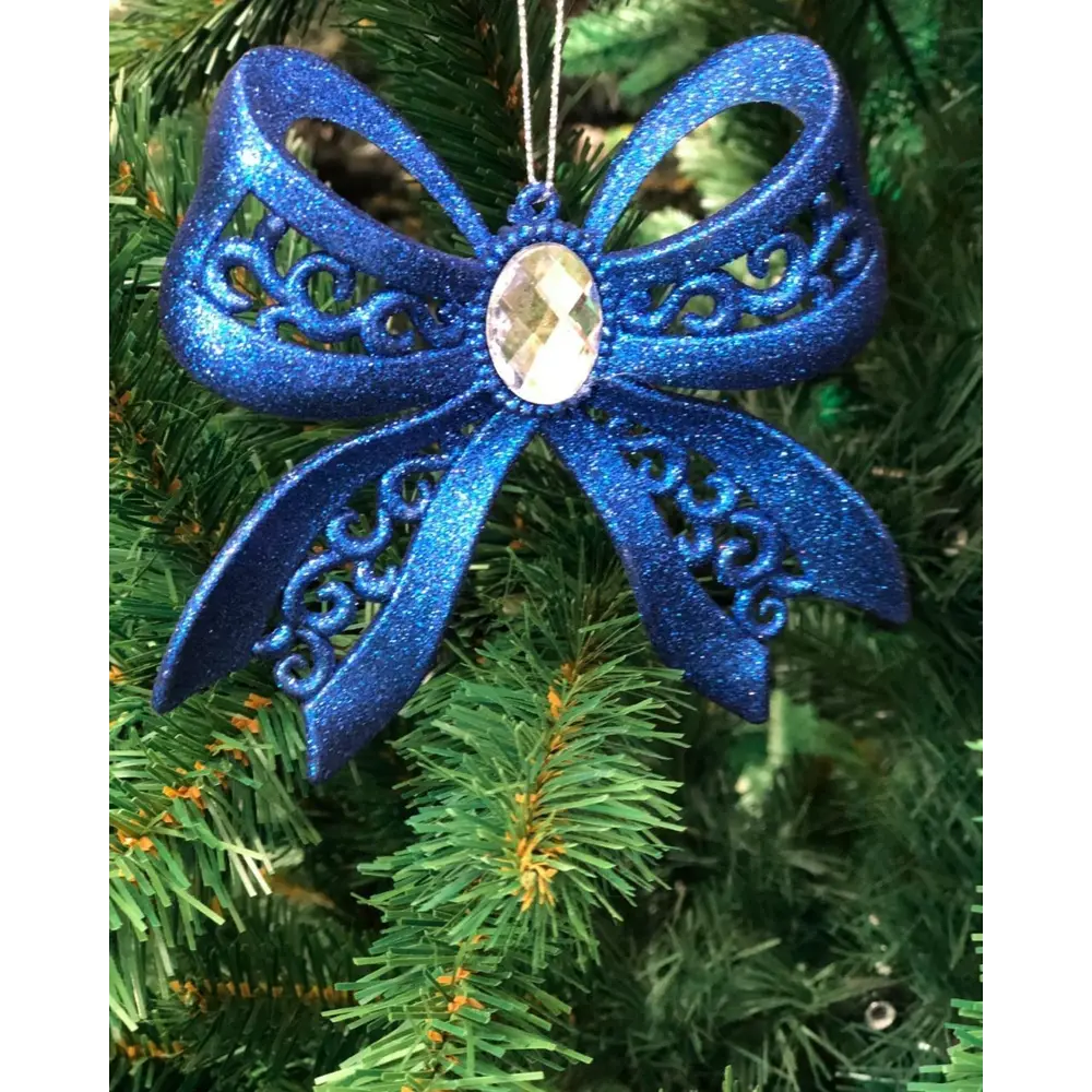 Украшение новогоднее "Бант", пластик, цвет синий Santreyd STLM-2028397 - Вид №1