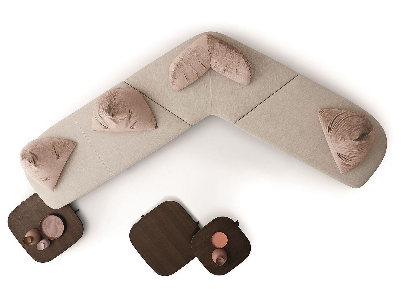 Угловой диван из ткани Ditre Italia Papilo ARCH-00003357 - Вид №2