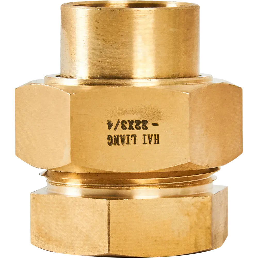 Муфта разъемная Hailiang ø3/4"x22 мм с коническим уплотнением внутренняя резьба медь STLM-2025680 - Вид №1