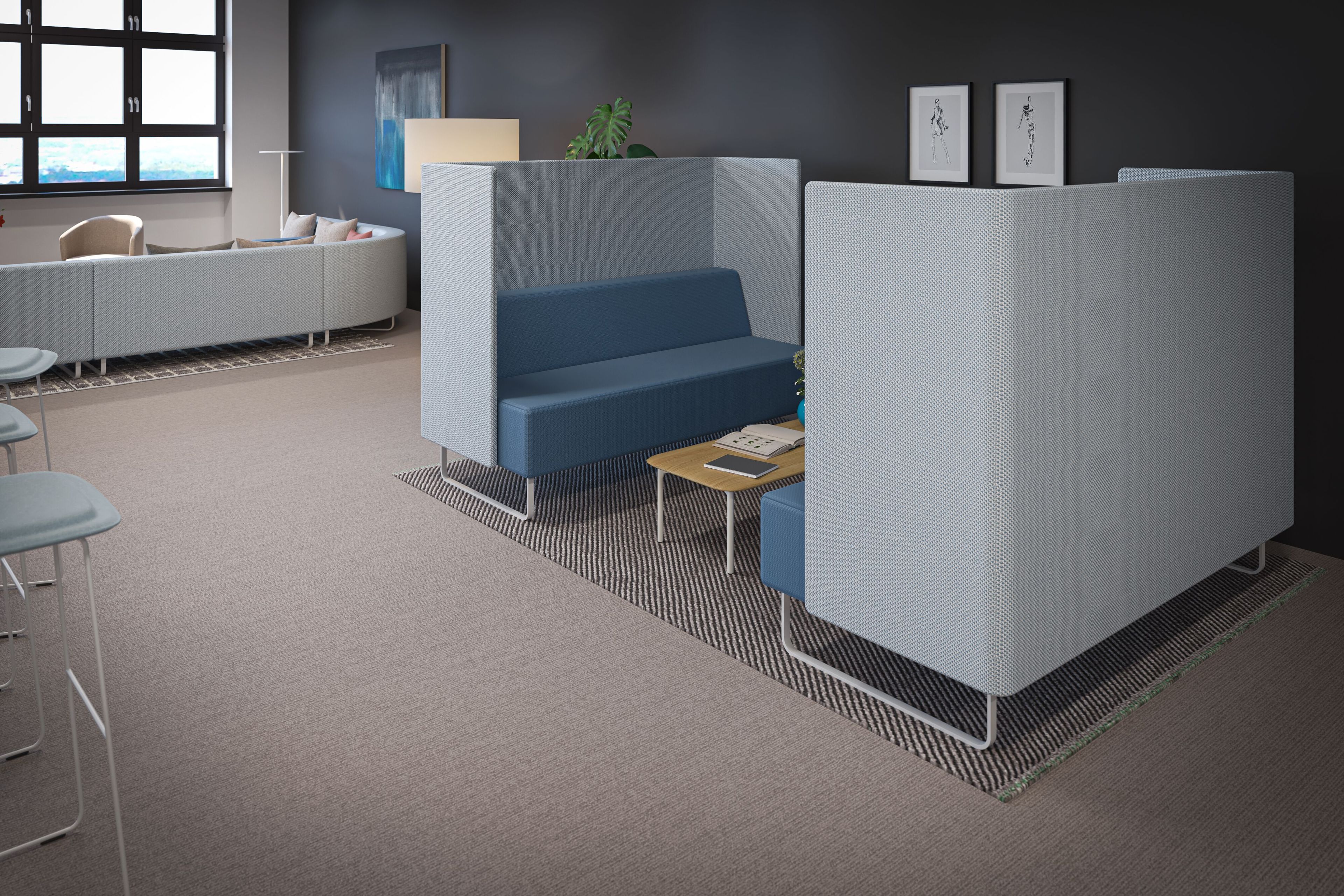 Остров офис модульная мультимедийная ткань Haworth Riverbend ARCH-00100131 - Вид №1