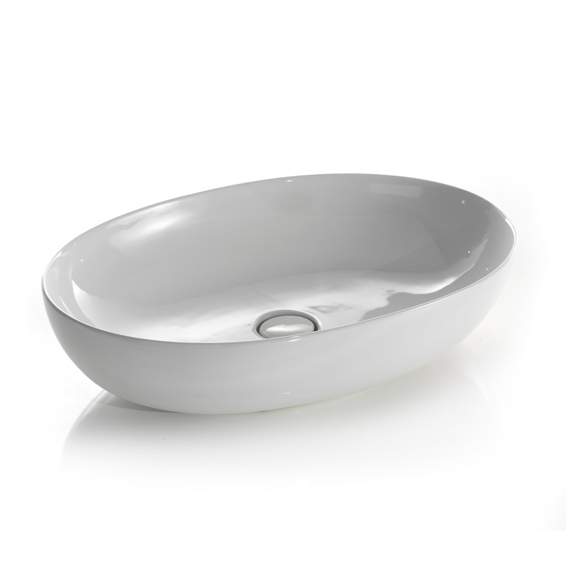 L600T0R0V0100 Раковина накладная ELITE OVAL 650х430х155 мм без перелива Белый глянцевый AeT ITALIA