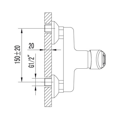 LM4103C Смеситель для душа LEMARK LUNA - Вид №1