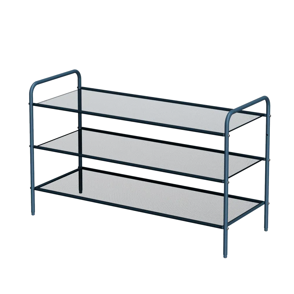 Полка для обуви Spaceo 90x55x35 см металл/текстилен цвет синий STLM-2052285 - Вид №1
