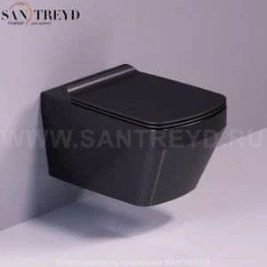 BB18NERO Подвесной унитаз настенный Черный Simas Baden Baden Италия