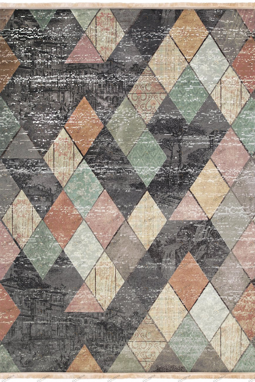 Ковер MARO MOTIVE 200х290 ARBEN DECOR MAGIC ДИЗАЙНЕРСКИЕ, MARO 321744 Зеленый;розовый;бирюзовый 