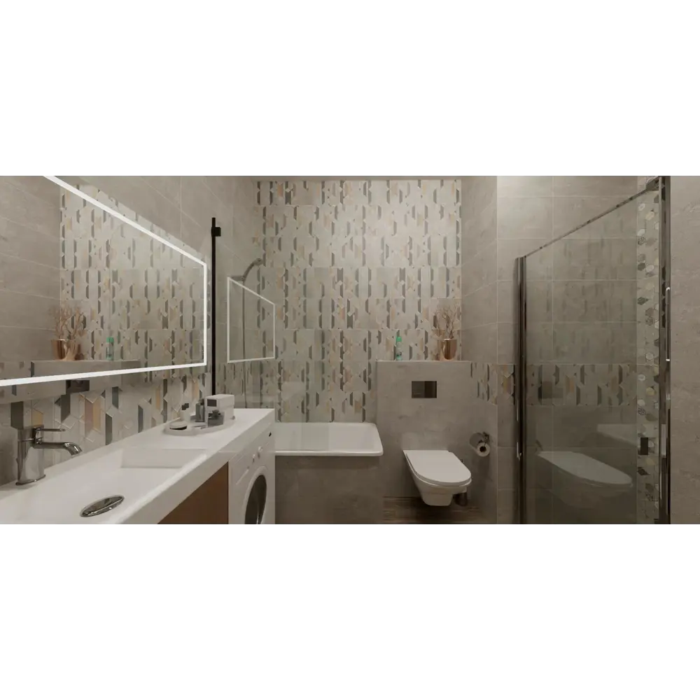 Декор настенный Nativa Dec 30x60 см 1.62 м² цвет серый Santreyd STLM-2097458 - Вид №5