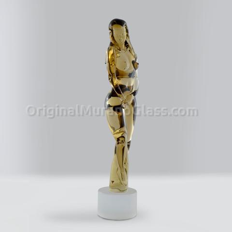 166 ORIGINALMURANOGLASS Скульптура Ню Обнаженная - автор Pino Signoretto - муранское стекло OMG  см  - Вид №1