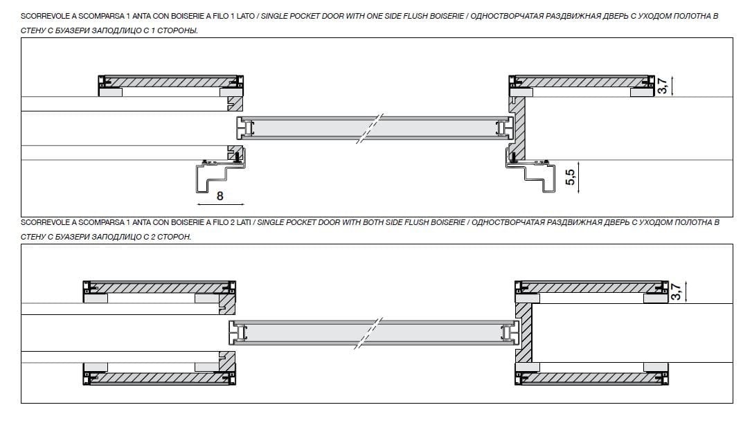 Дверь из закаленного стекла Longhi Aluminiun Chic-Doors ARCH-00132171 - Вид №11