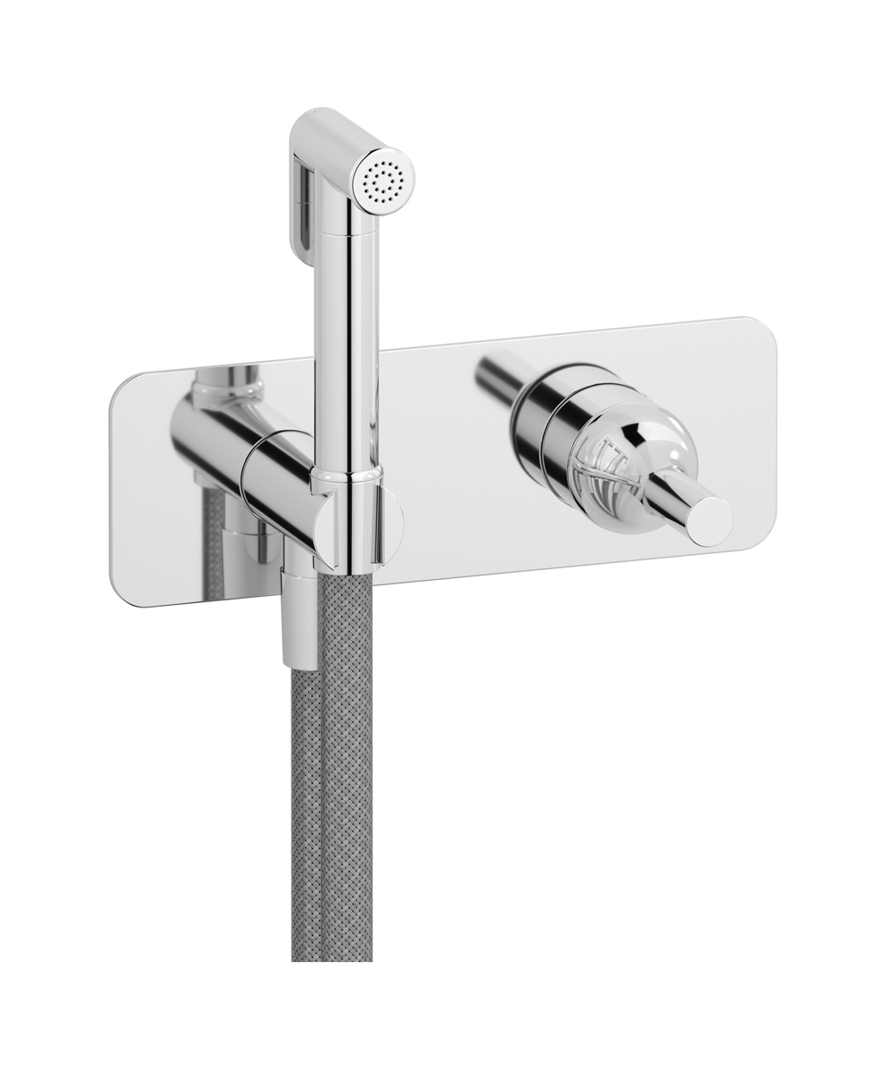 Внешние части гигенического душа со смесителем. WE ARE IB bi706cc Chrome Batlo