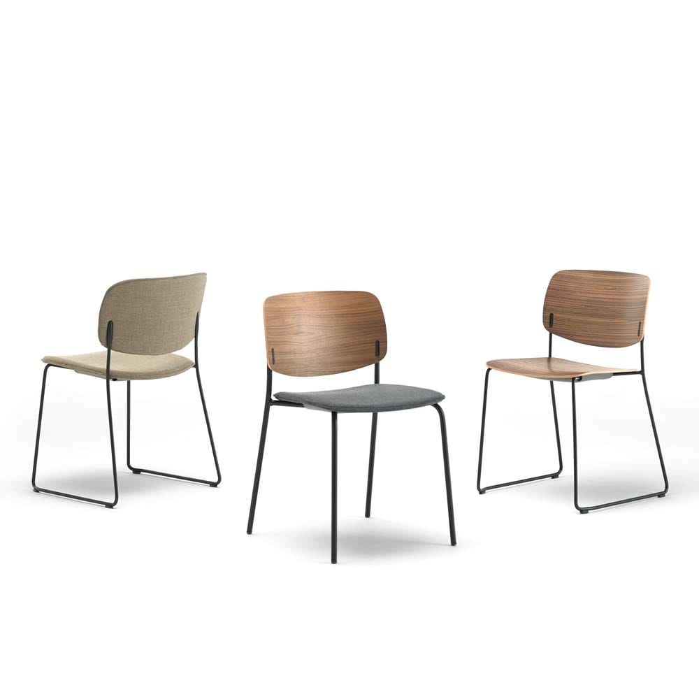 Штабелируемый стул из ткани INCLASS Эрин Вуд ARCH-00109419 - Вид №1