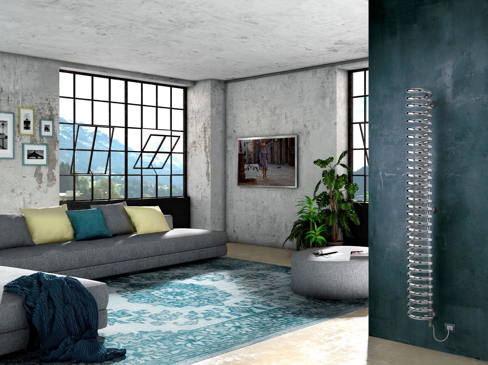 Настенный стальной электрический полотенцесушитель Hotwave HOT SPRING ARCH-00045514