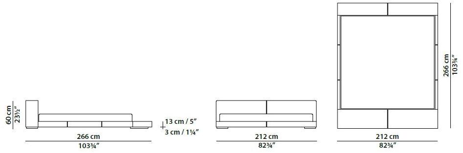 BAXTER Кровать двуспальная с обивкой Budapest sun-id-1446447 - Вид №3