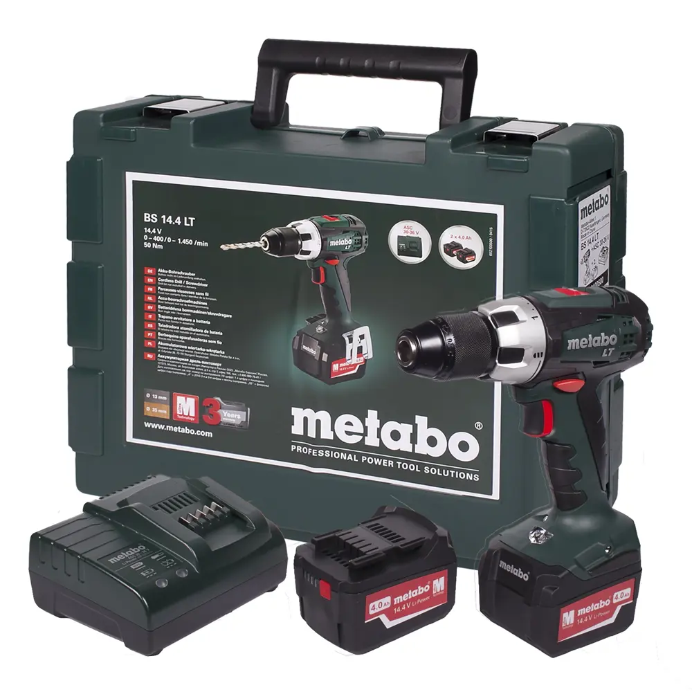 Шуруповерт Metabo BS 14.4 LT, Li-ion 14,4 В, 4 Ач STLM-2170877 - Вид №3