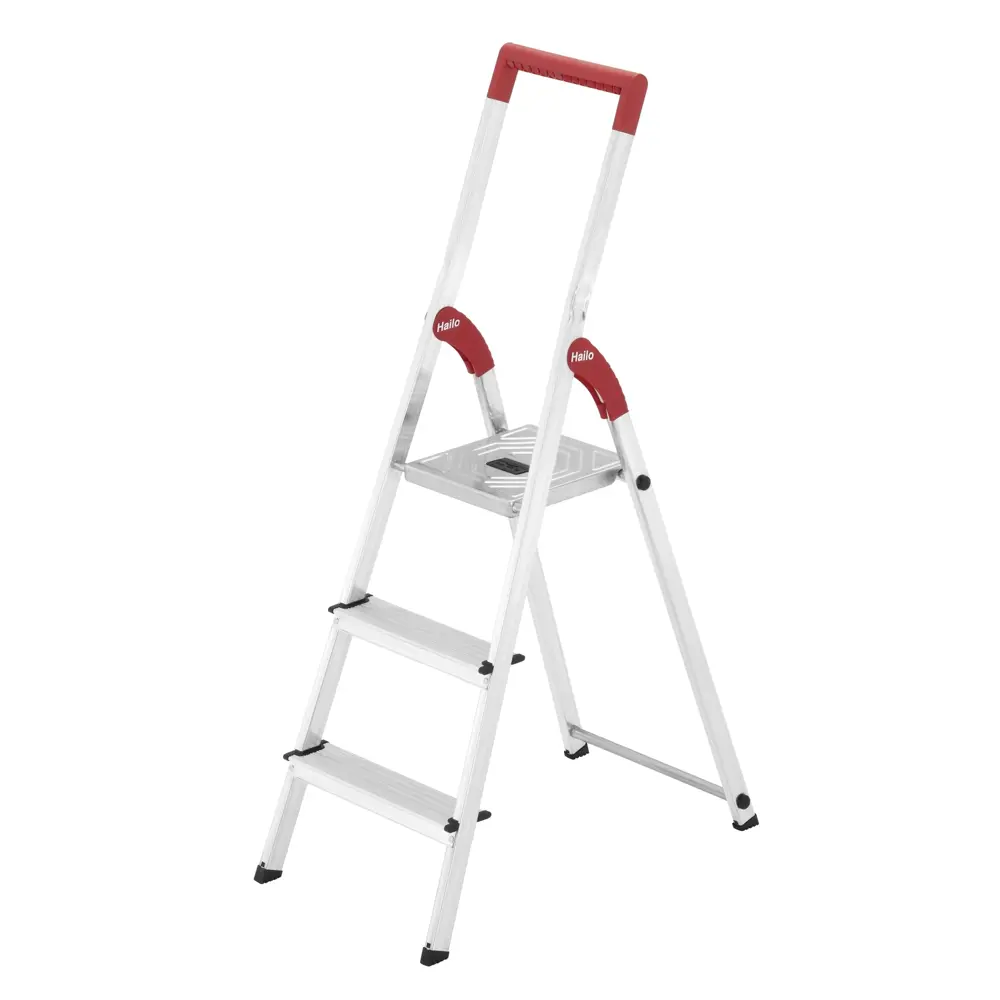 Стремянка алюминиевая с крючком Hailo 3 ступени Santreyd STLM-2130447