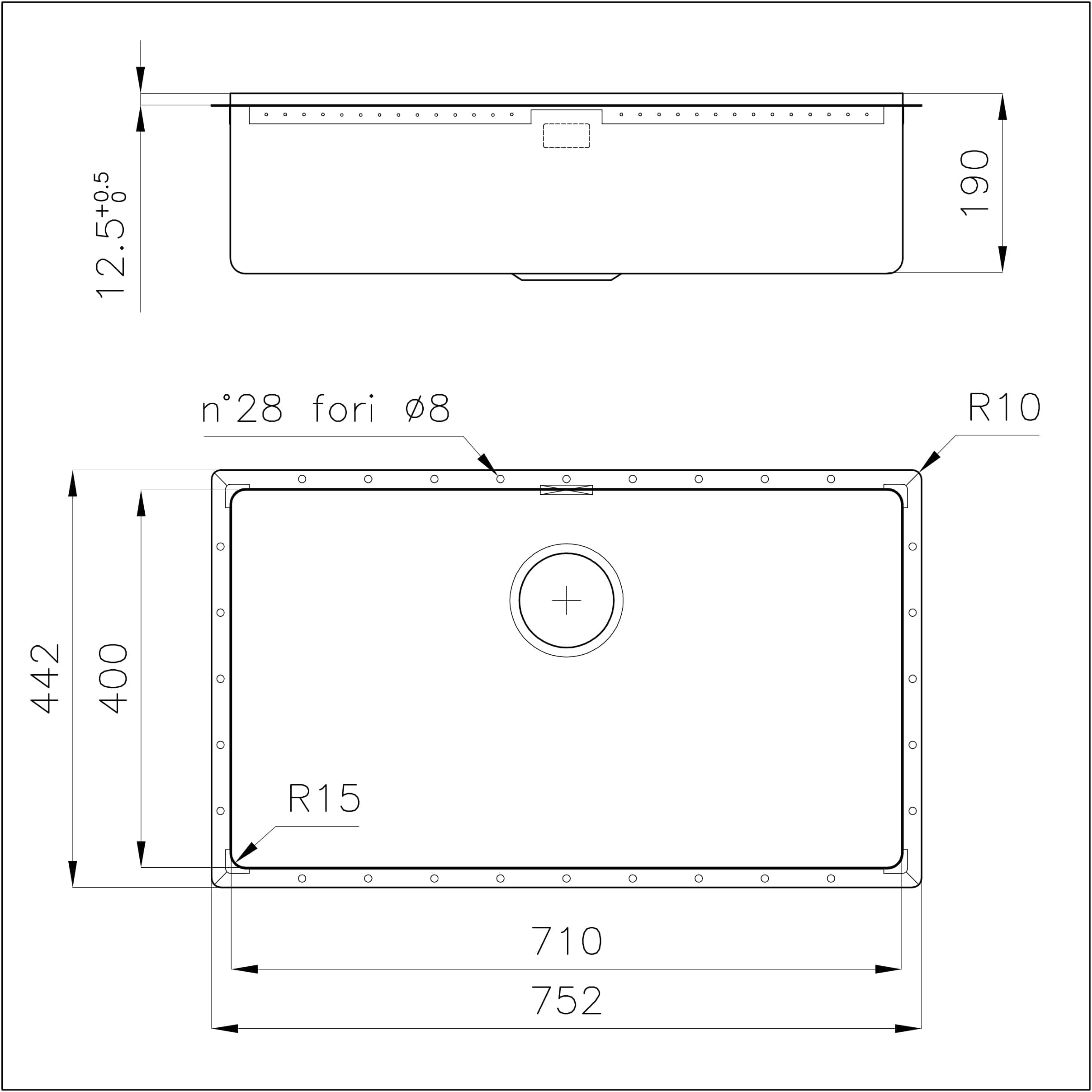 4157016 Раковина Phantom Edge Gun Metal - 4157016 Fosterspa  - Вид №1