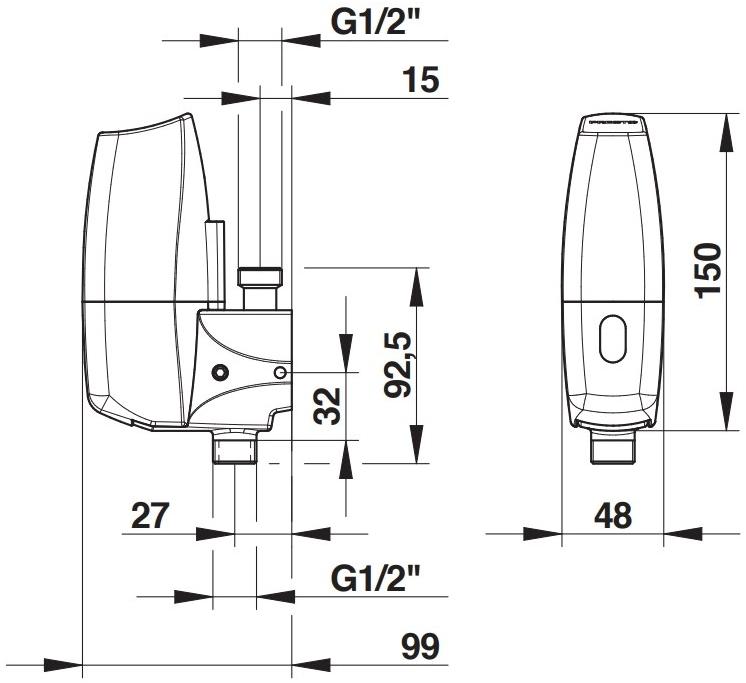 Сенсорный клапан смыва Presto SENSAO 55370 55370.0 - Вид №1