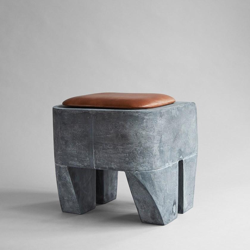101 Copenhagen Однотонная квадратная подушка из кожи Sculpt 111154 - Вид №1