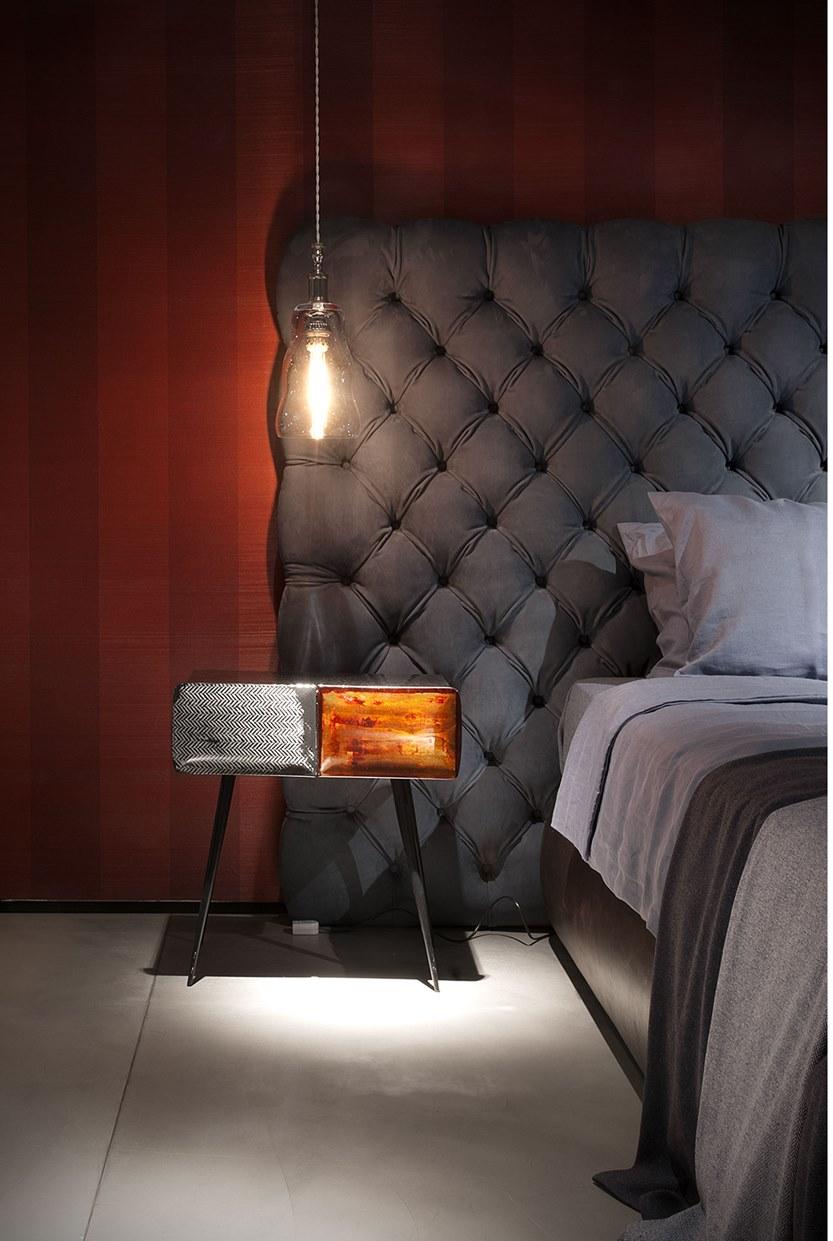 BAXTER Двуспальная кровать из кожи с тафтинговым изголовьем sun-id-1431504 - Вид №2