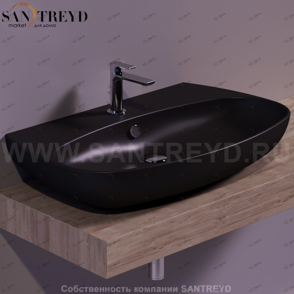 VI11NEROMATT Подвесная раковина настенная овальная Simas Vignoni черная