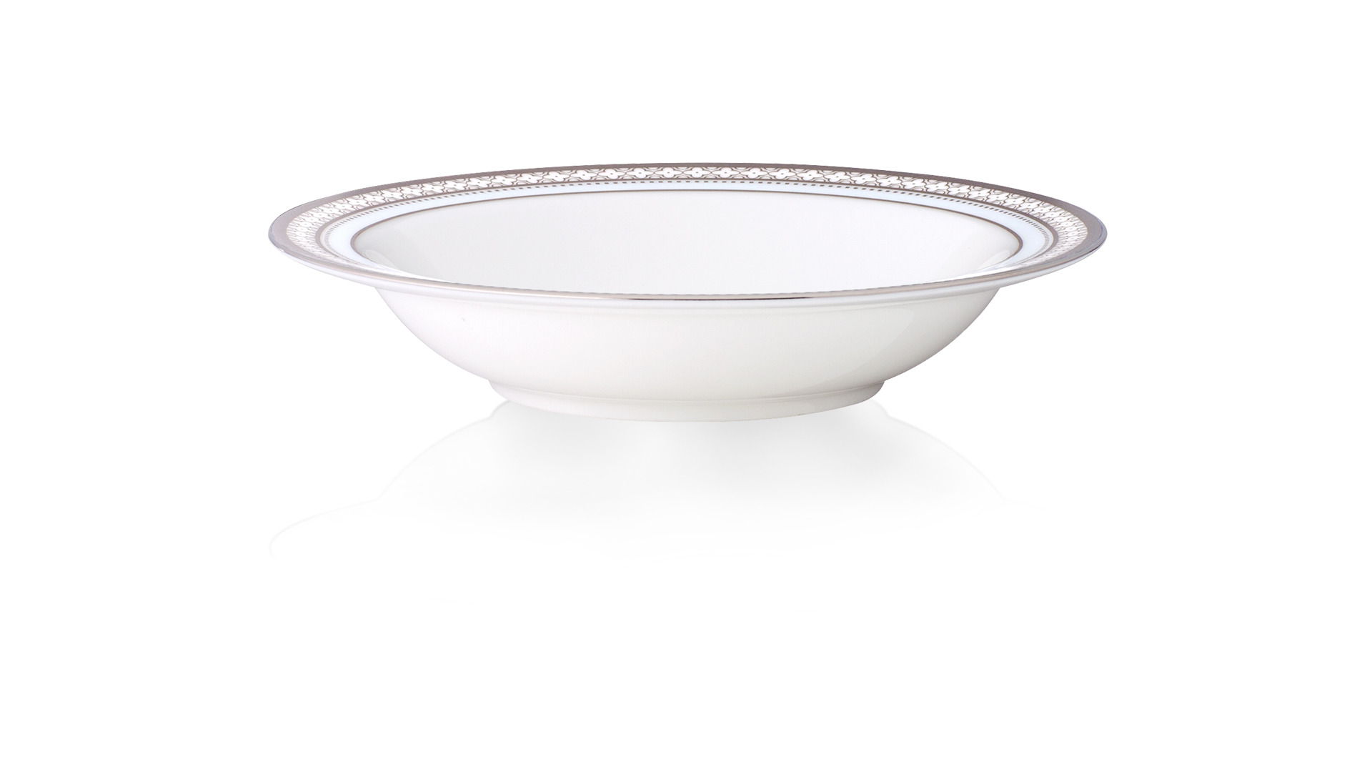 10665468 Noritake Набор из 6 чаш для десерта Noritake "Трефолио,платиновый кант" 15,7см Фарфор, Керамика  - Вид №1
