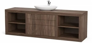 DWFI Тумба под умывальник из фанерованной древесины с ящиками  00002232