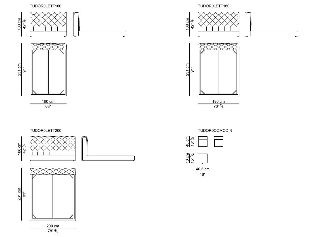 Кожаная двуспальная кровать с капитонным изголовьем i 4 Mariani ARCH-00064085 - Вид №2