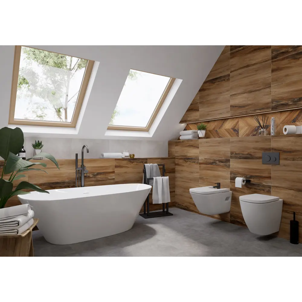 Керамин Студио: Настенная плитка темно-серый графит 60х30 см 88923931 STLM-0949071 - Вид №7