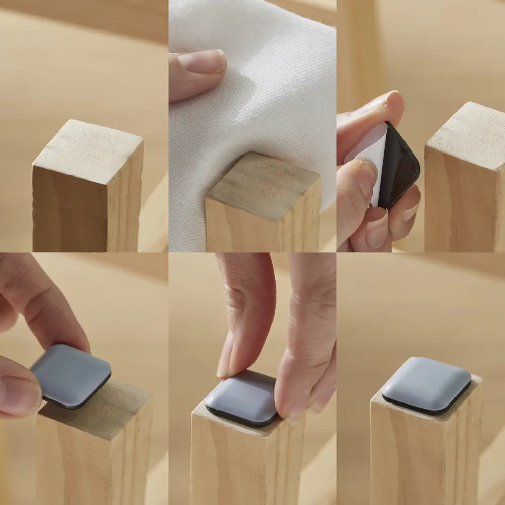 Накладки Standers 20 мм ПВХ круглые цвет серый 8 шт STLM-2139367 - Вид №3