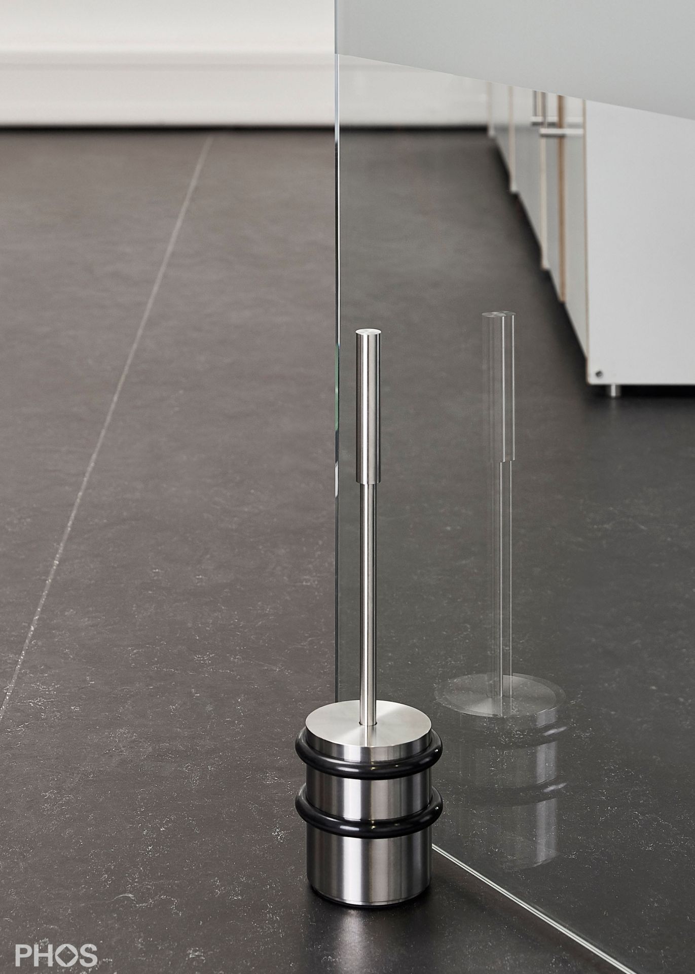 TSB90-145G275 Напольный дверной стопор, тяжелый 7,5 кг, с ручкой 27,5 см. образец бундестага. PHOS  - Вид №1