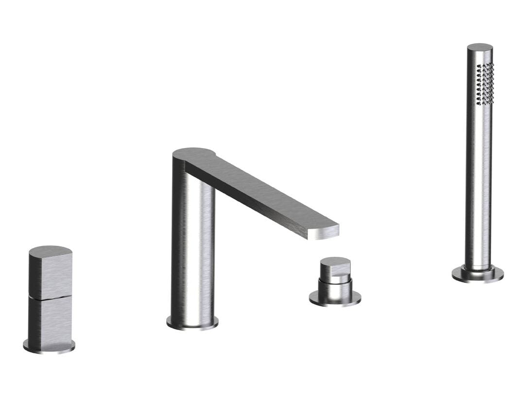 Встраиваемый смеситель для ванны из нержавеющей стали с переключателем Rubinetterie Frattini Borgia ARCH-00145316