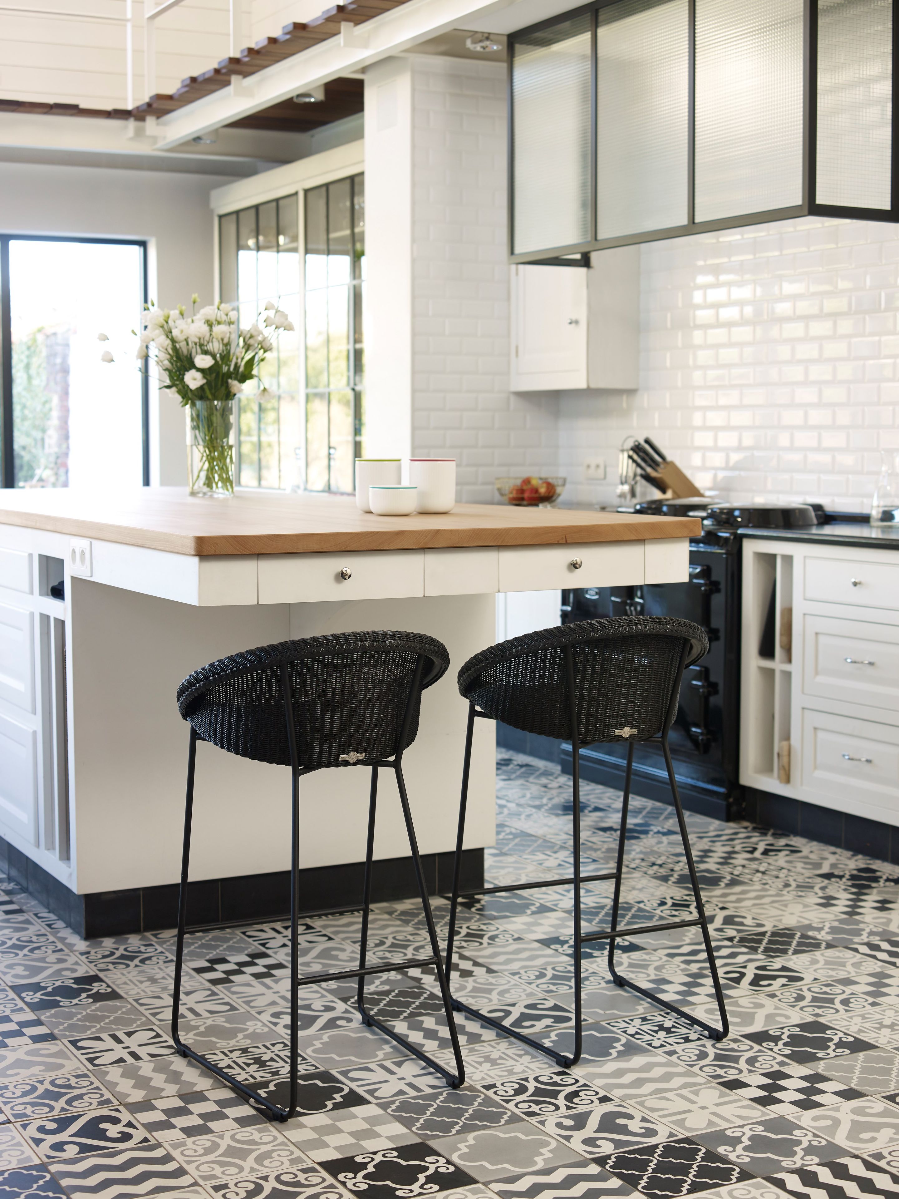 Высокий табурет в Lloyd loom с подставкой для ног Vincent sheppard Джо ARCH-00048248 - Вид №4