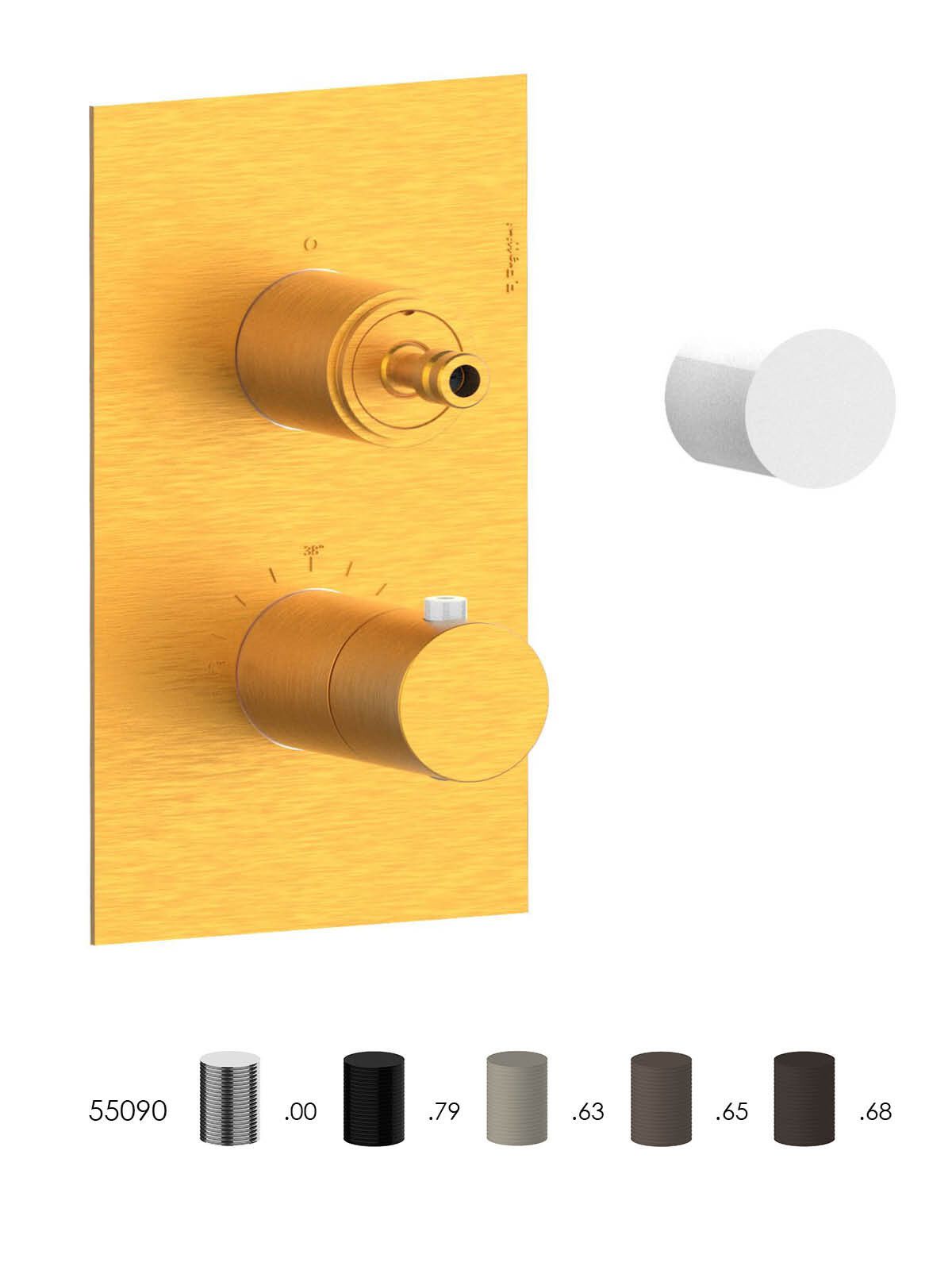 Встраиваемый термостатический смеситель для душа с 2 отверстиями Rubinetterie Frattini ARCH-00045320 - Вид №6