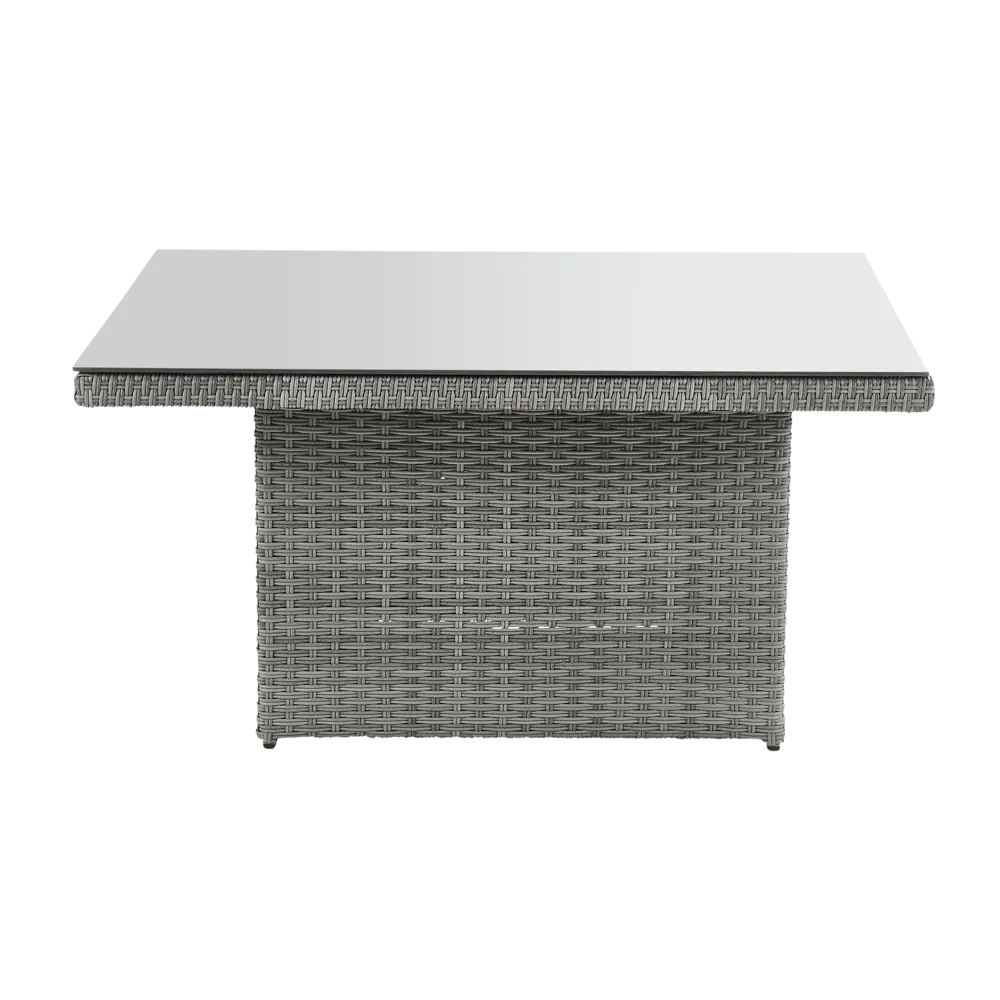 Набор садовой мебели Naterial Davos угловой алюминий/стекло серый: диван, стол и пуф STLM-2088703 - Вид №5