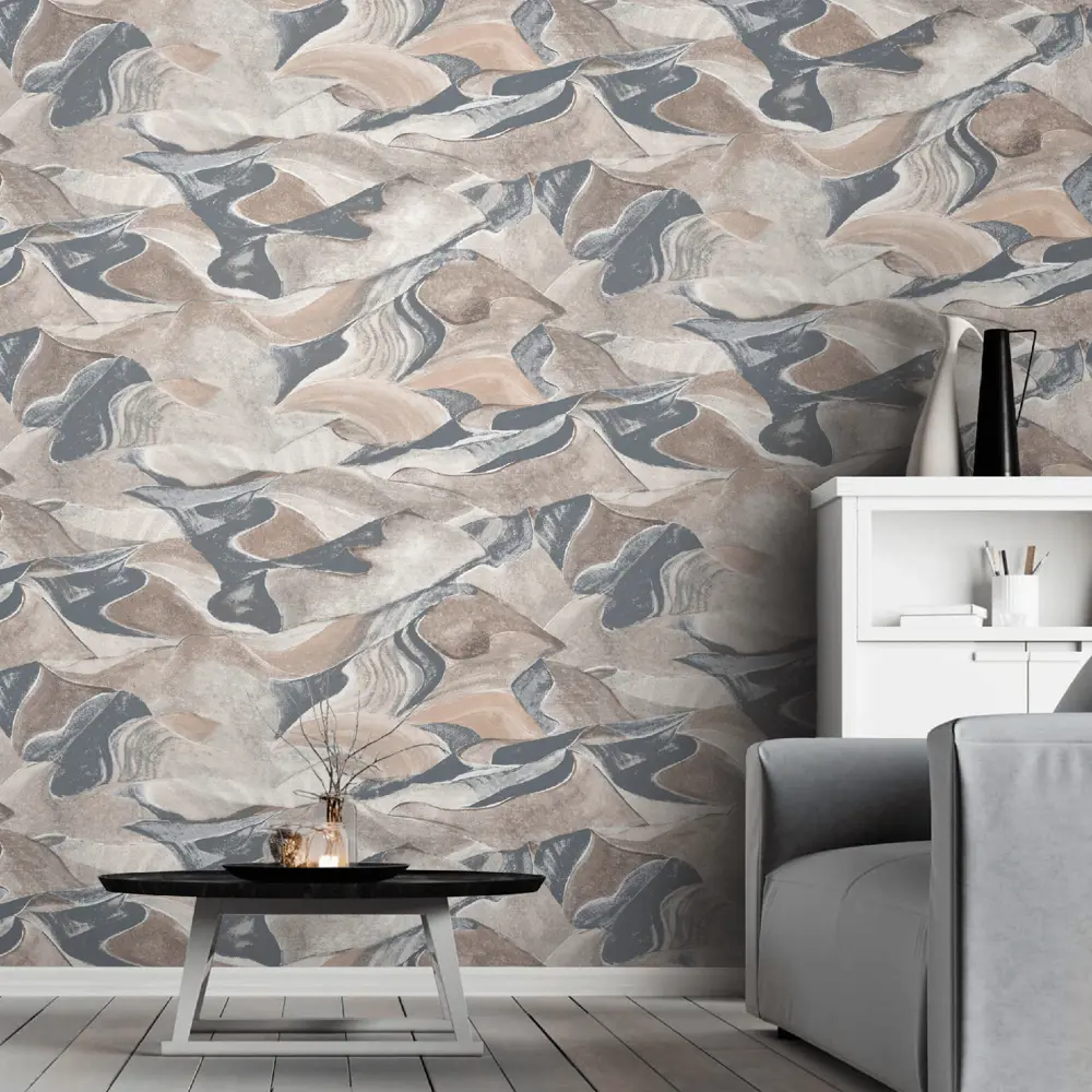 Обои флизелиновые Erismann Peru бежево-серые 1.06 м ЭР60400-06 STLM-2196677 - Вид №2