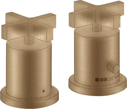 39480140 Термостатический смеситель на край ванны на 2 отверстия с поперечными ручками AXOR CITTERIO