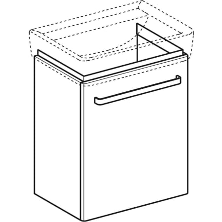 862060000 Шкафчик для раковины Geberit Renova Compact, с одной дверью Geberit  - Вид №1