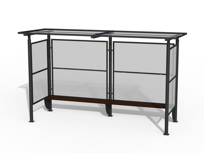 Стальной и поликарбонатный навес для автобусной остановки EUROCOMITALIA современная мебель ARCH-00025511