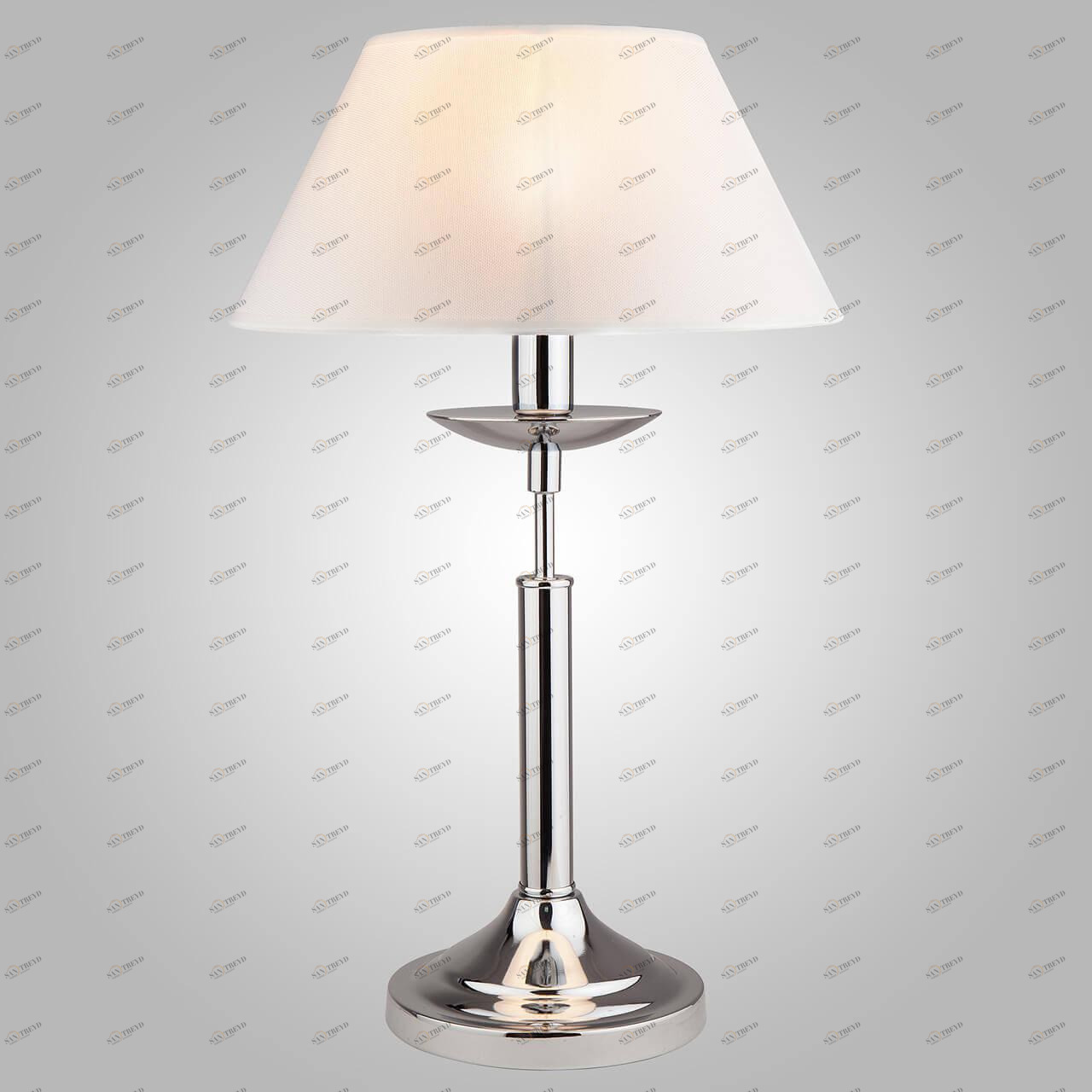Лампа настольная белая с серебристым Eurosvet 01010/1 EUROSVET HOTEL CHROME 00-3907037 Белый;хром 