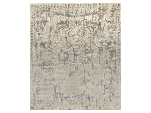 Шелковый прямоугольный ковер ручной работы