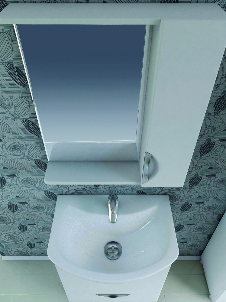 Зеркало Callao 600 правое, со спотом600⨉150⨉700 мм белый VIGO sun-id-665223 - Вид №2