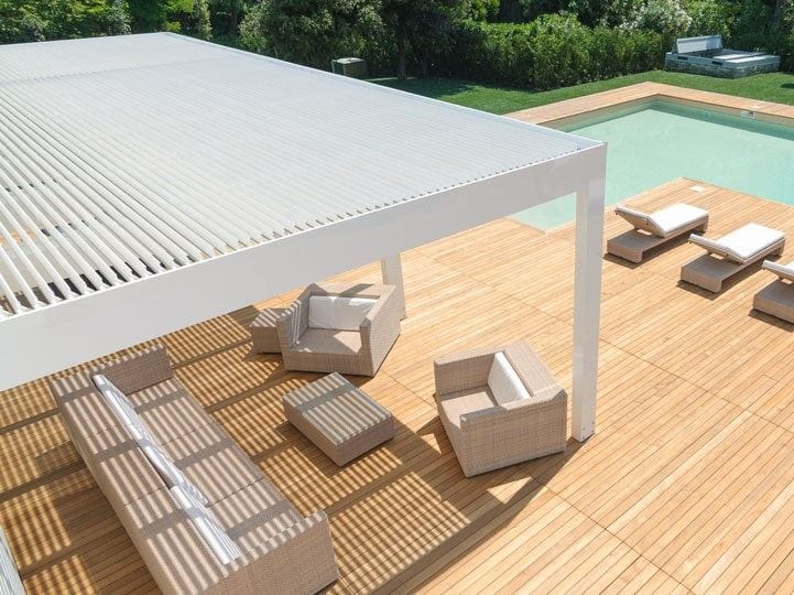 Алюминиевая пергола с поворотными пластинами STUDIO 66 COVER PLAIN ARCH-00061936 - Вид №1