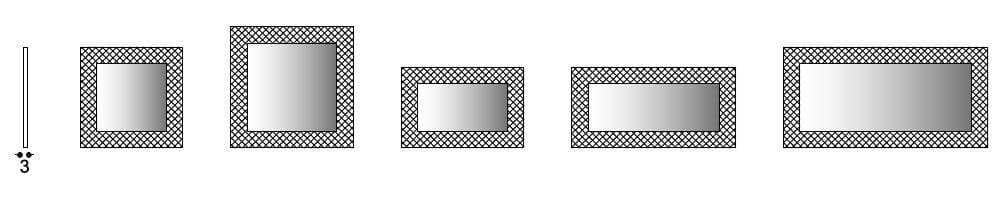 Прямоугольное зеркало с кожаной рамкой EFORMA PRISMA ARCH-00027907 - Вид №4