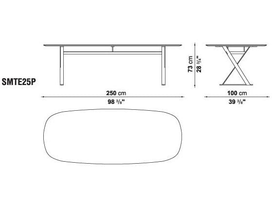 Прямоугольный стол с столешницей из МДФ Maxalto пафос ARCH-00153152 - Вид №6